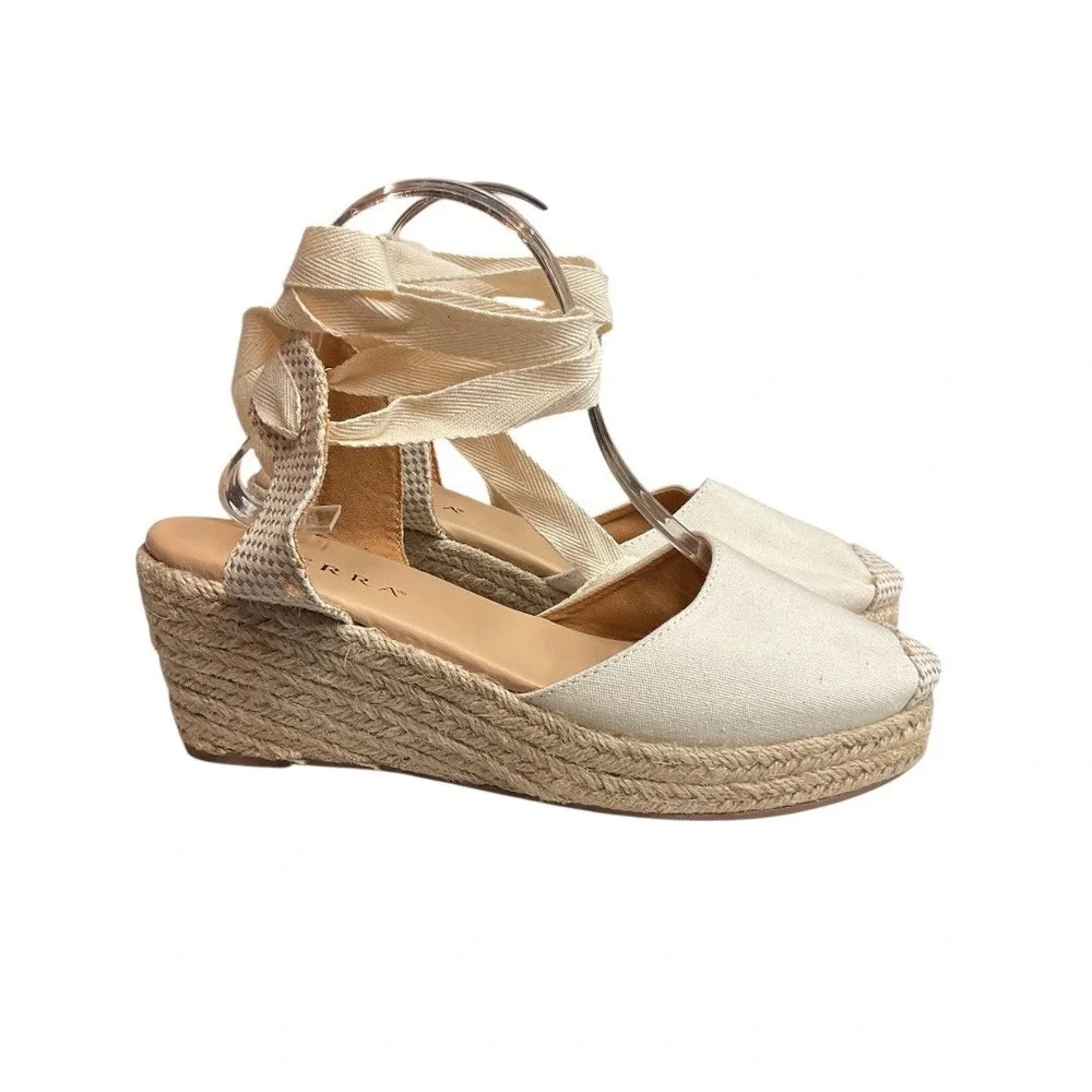 Serra Women's Strappy Stylish Wedge Wedge Heel Espadrilles Sandals‎ Size 10 NWB